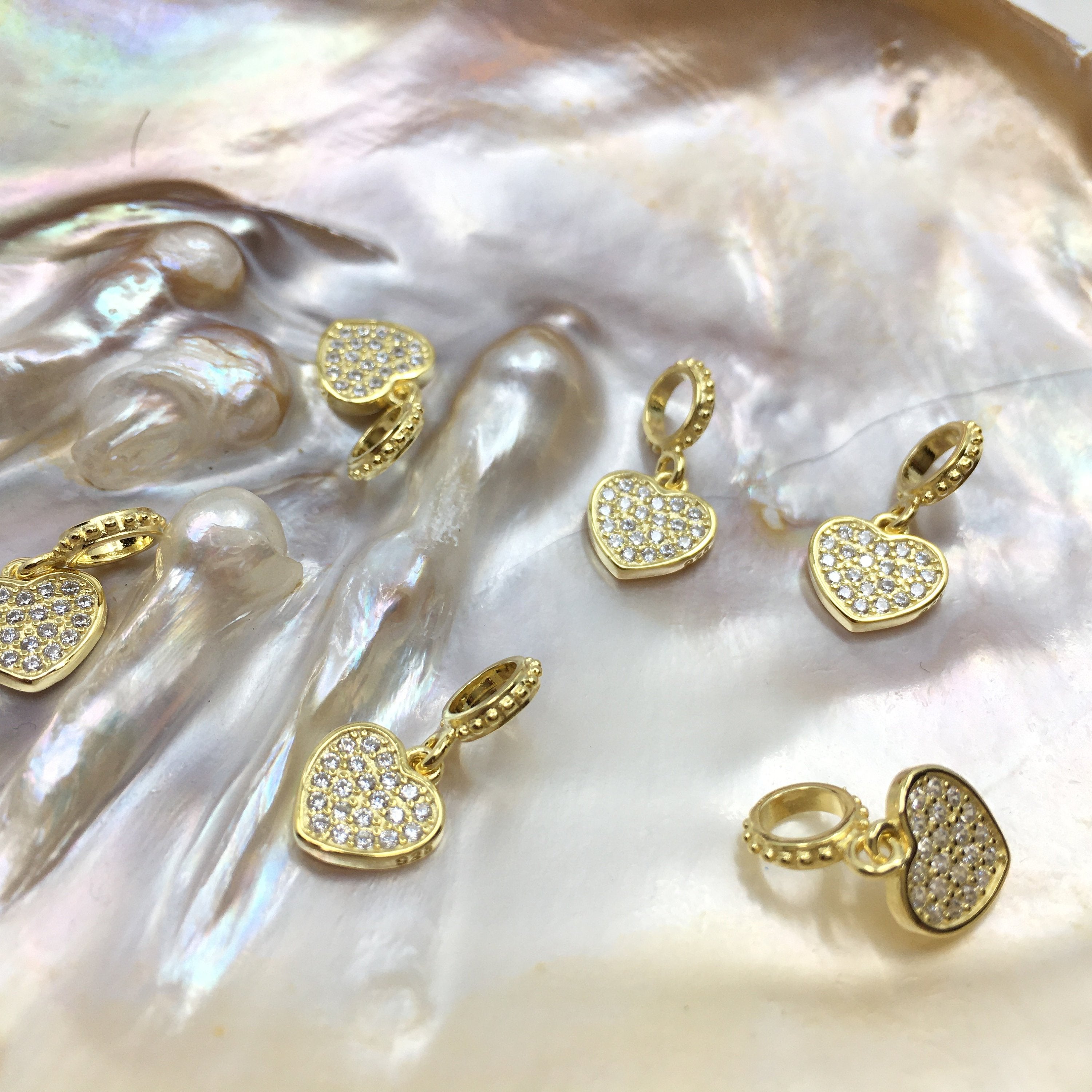 Gold/Silver Plated Flat Heart Charm | Bellaire Wholesale