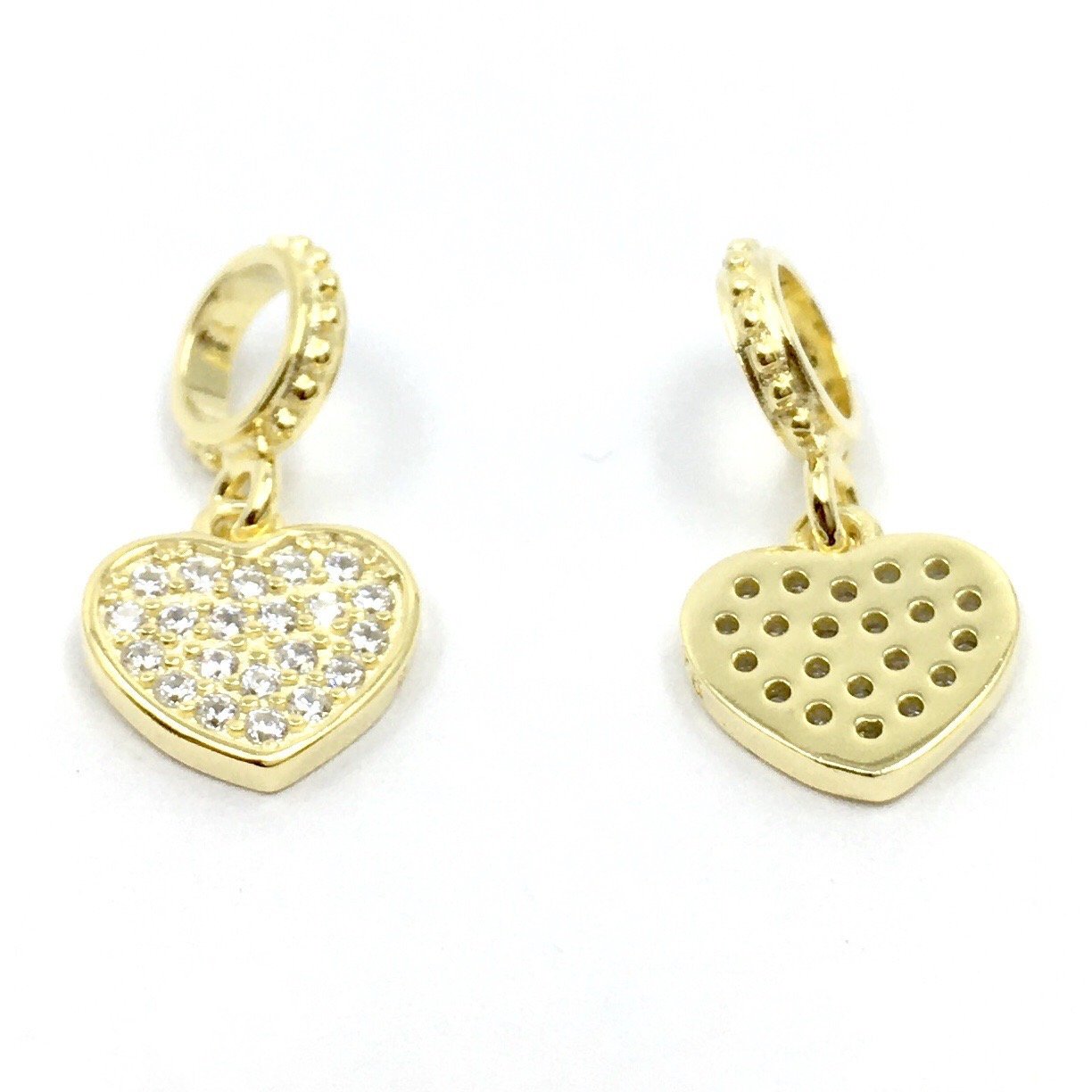 Gold/Silver Plated Flat Heart Charm | Bellaire Wholesale