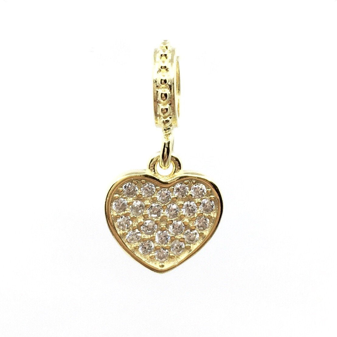 Gold/Silver Plated Flat Heart Charm | Bellaire Wholesale