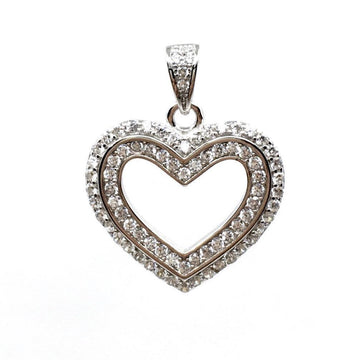 Sterling Silver CZ Heart Big Charm | Bellaire Wholesale