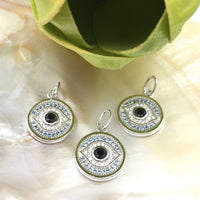 Round Sterling Silver Evil Eye Charm | Bellaire Wholesale