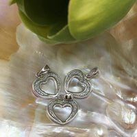 Sterling Silver Stardust Heart Charm | Bellaire Wholesale