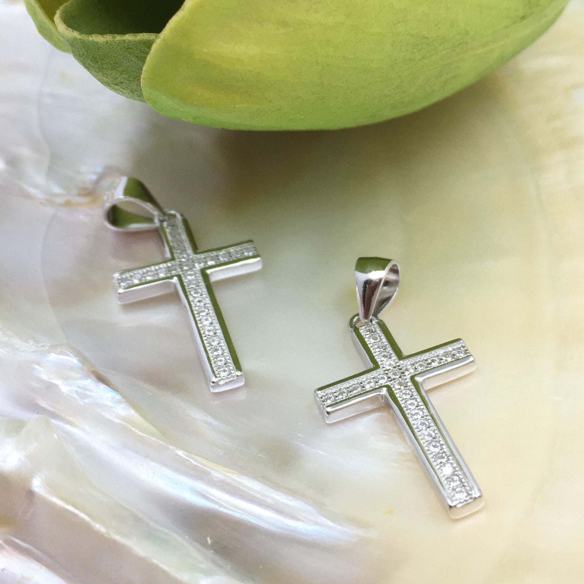 Sterling Silver CZ Cross | Bellaire Wholesale