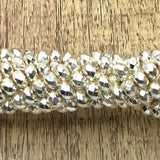 6mm Donut Silver Faceted Hematite Bead | Bellaire Wholesale