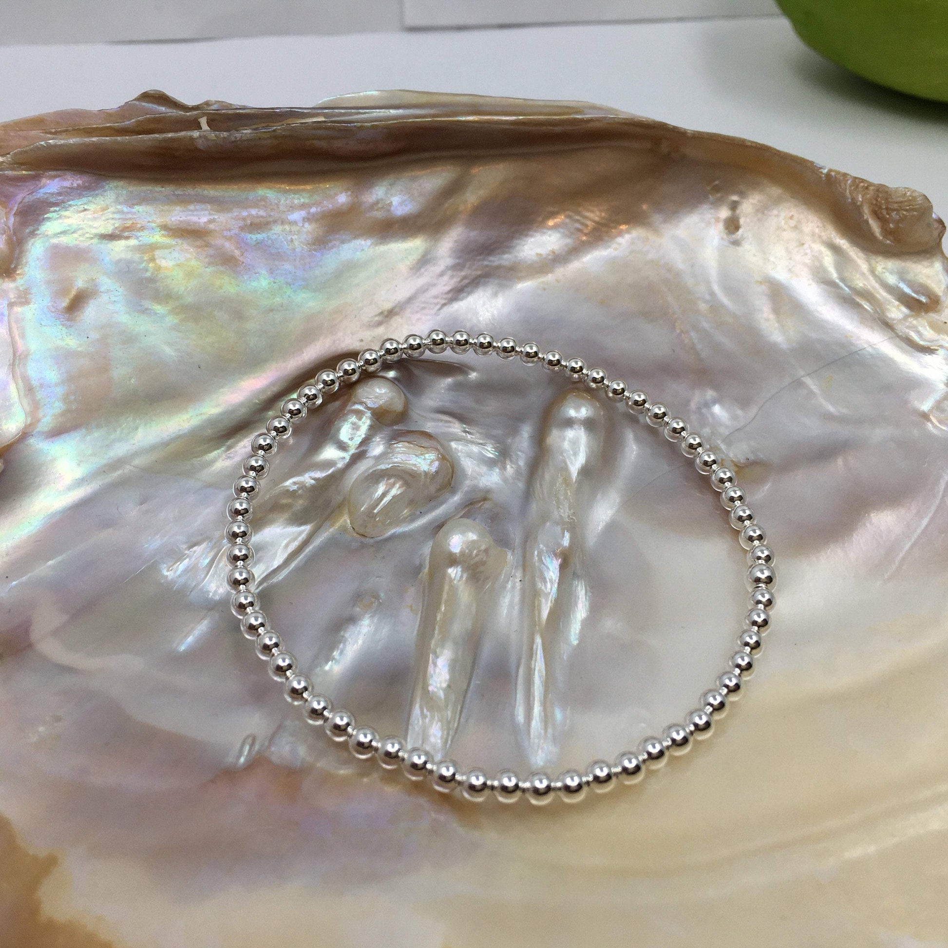 2.5mm and 3mm Sterling Silver Stretchy Bracelet | Bellaire Wholesale