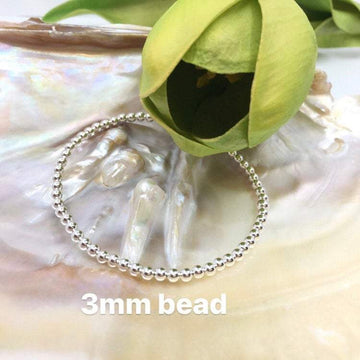2.5mm and 3mm Sterling Silver Stretchy Bracelet | Bellaire Wholesale