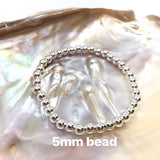5, 6, 8mm Sterling Silver Bead Bracelet | Bellaire Wholesale
