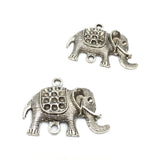 4pc Antique Elephant Alloy Connector Charm | Bellaire Wholesale