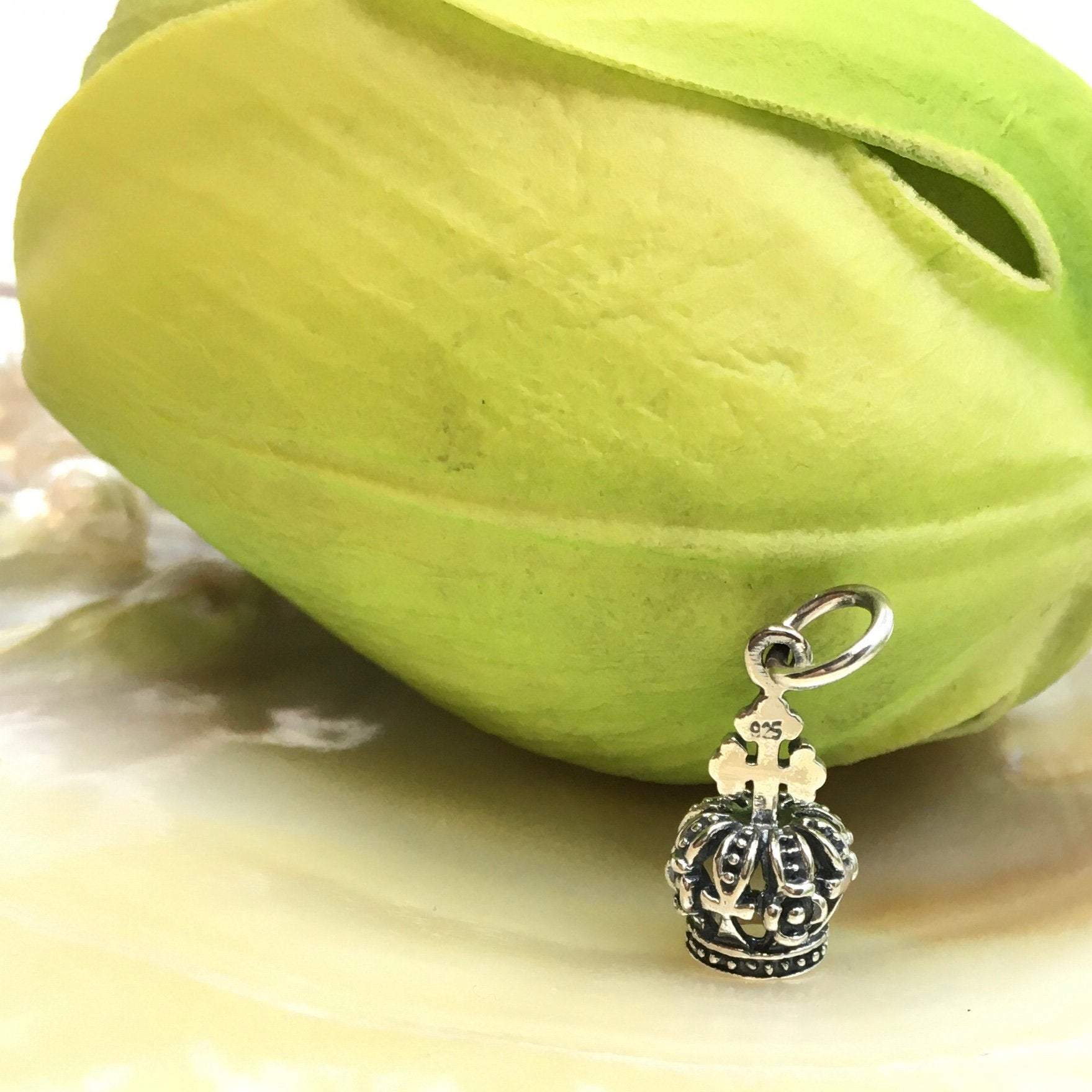 Crown Pendant 3D sterling Silver Charm | Bellaire Wholesale