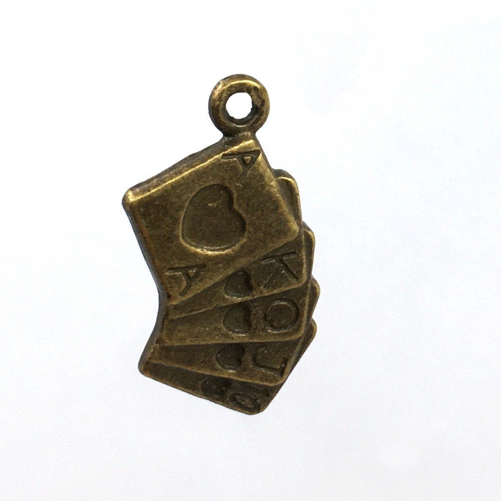 Alloy Brass Color Card Charm | Bellaire Wholesale