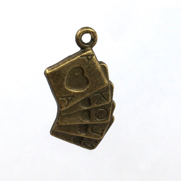 Alloy Brass Color Card Charm | Bellaire Wholesale