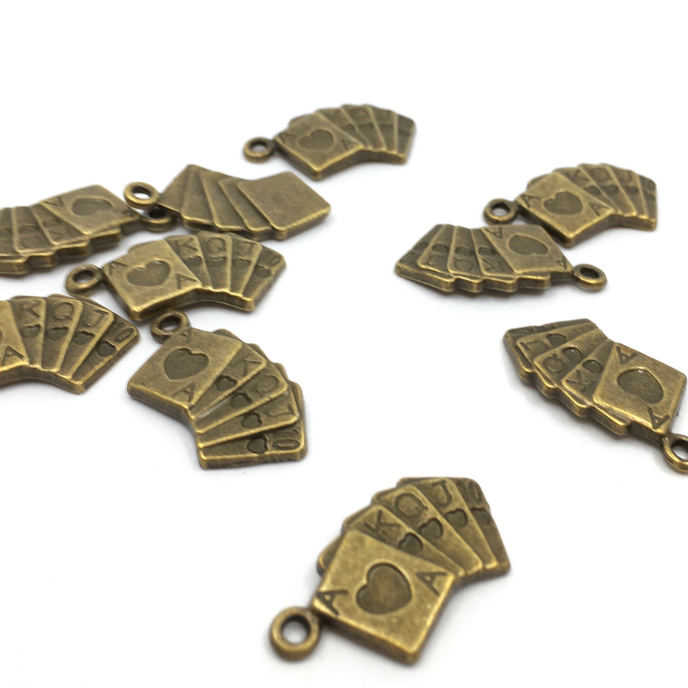 Alloy Brass Color Card Charm | Bellaire Wholesale