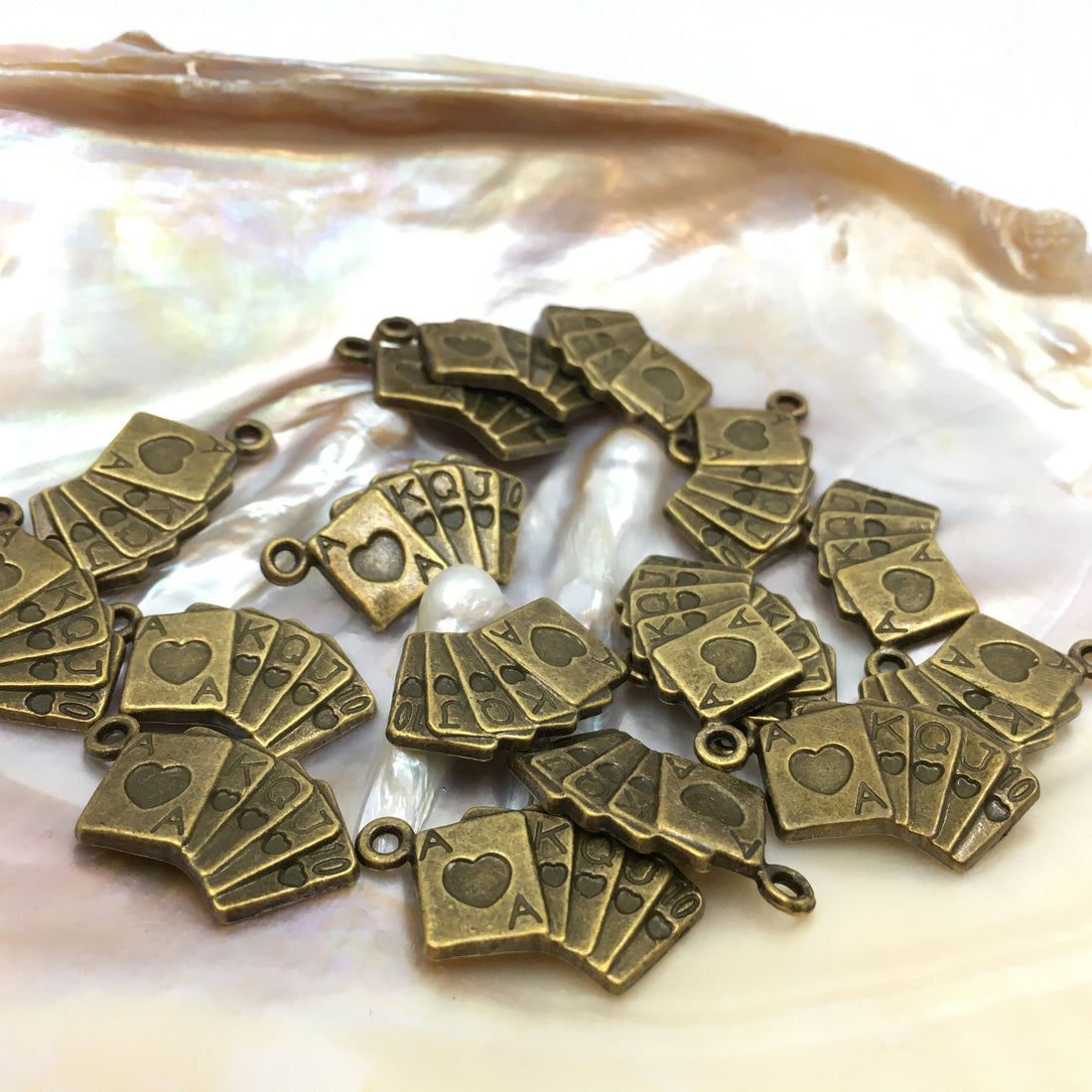 Alloy Brass Color Card Charm | Bellaire Wholesale