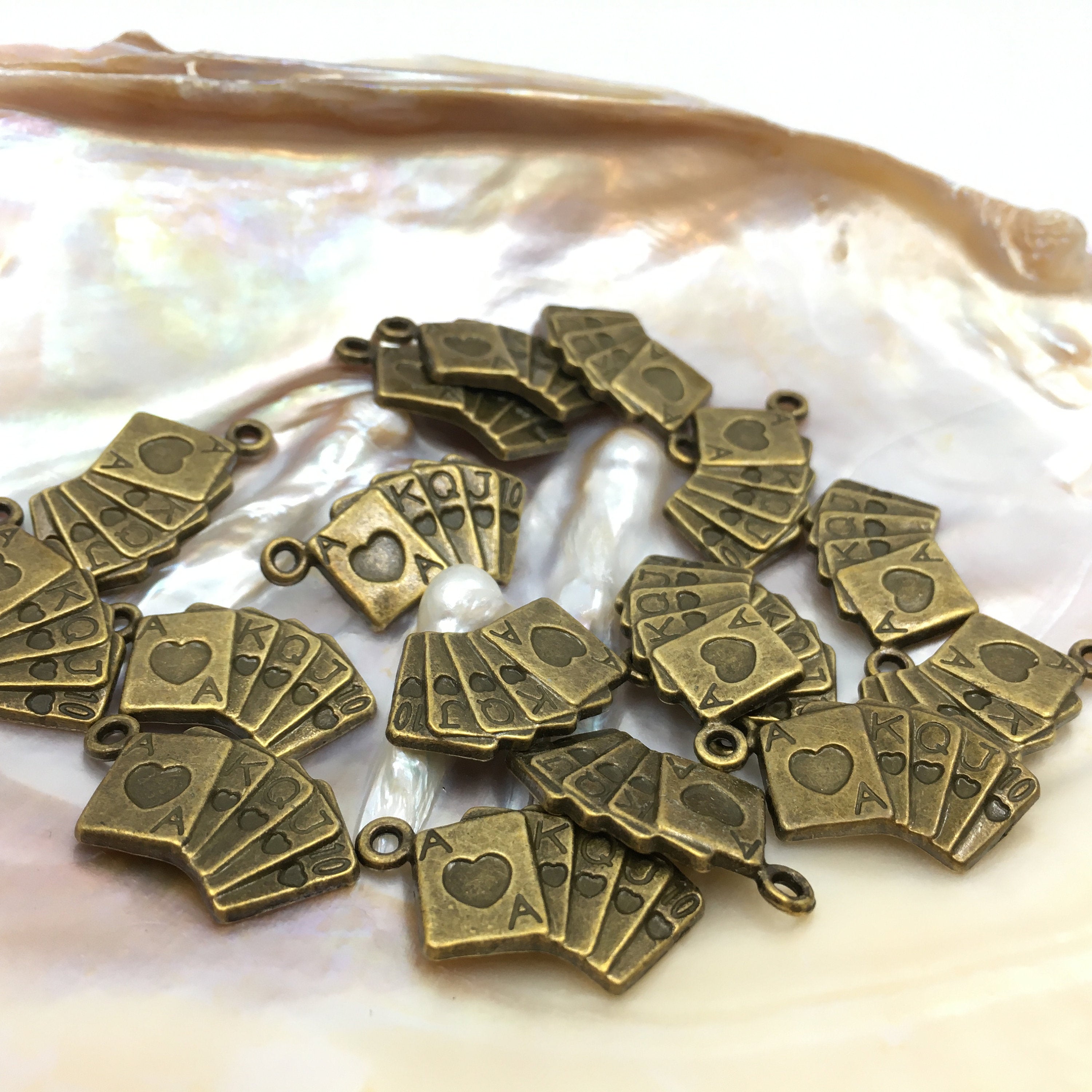 Alloy Brass Color Card Charm | Bellaire Wholesale