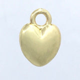 Alloy Heart Cham, Light Gold Heart Charm | Bellaire Wholesale