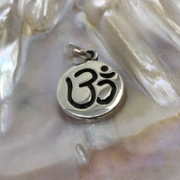 Sterling Silver Om Round Charm | Bellaire Wholesale