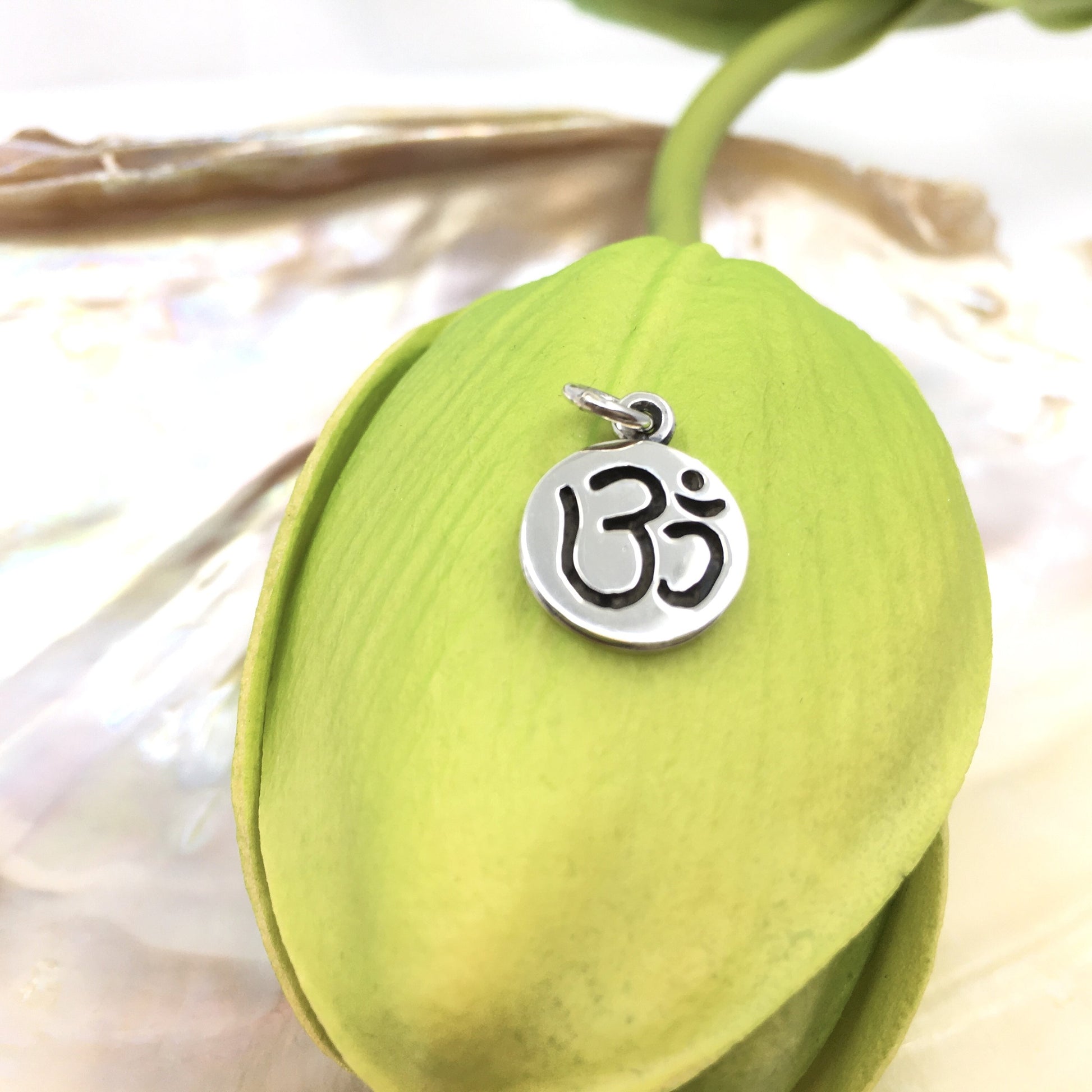 Sterling Silver Om Round Charm | Bellaire Wholesale