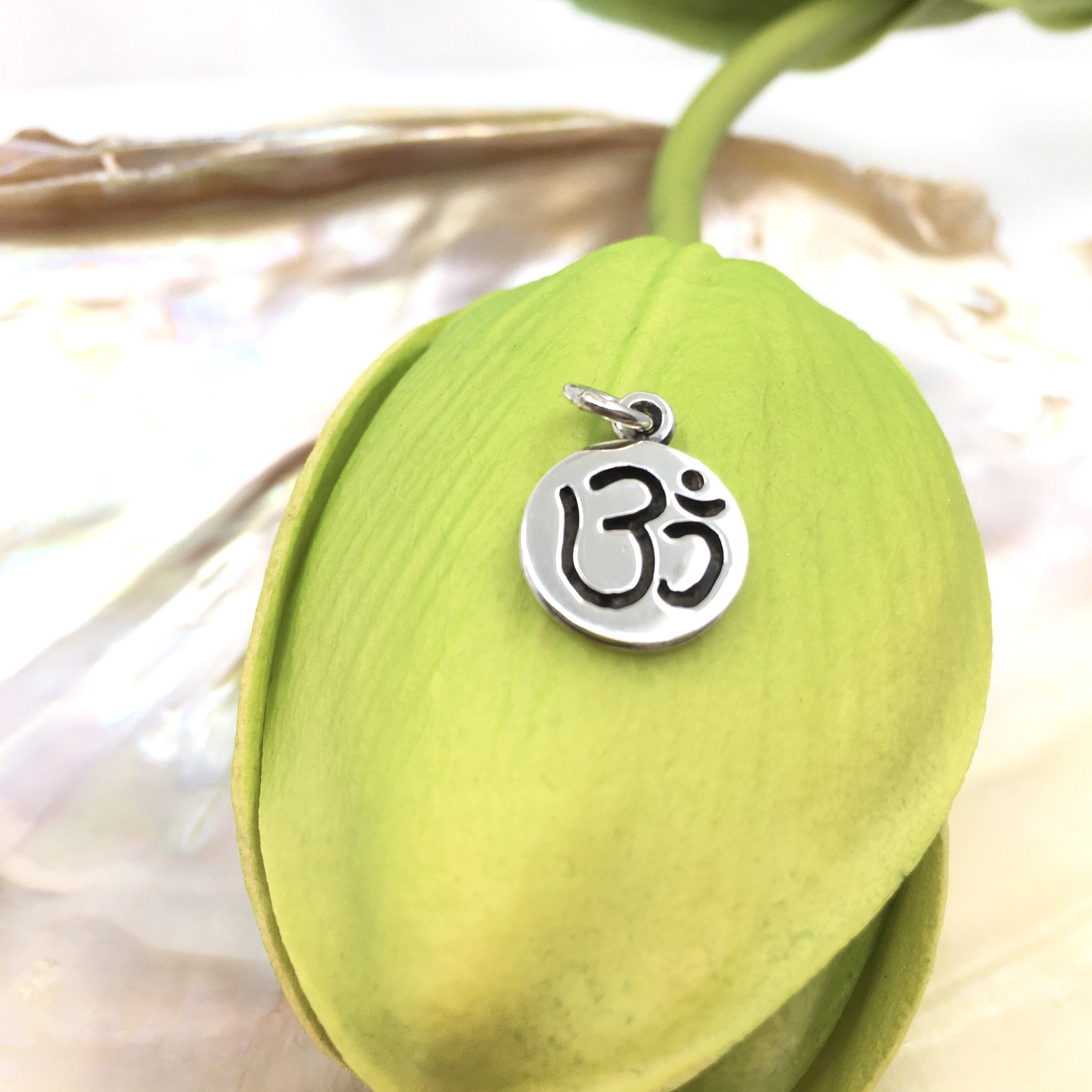 Sterling Silver Om Round Charm | Bellaire Wholesale