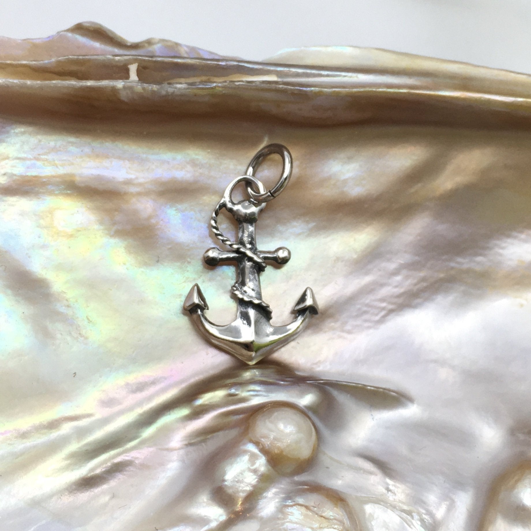 Anchor Pendant 3D sterling Silver Charm | Bellaire Wholesale
