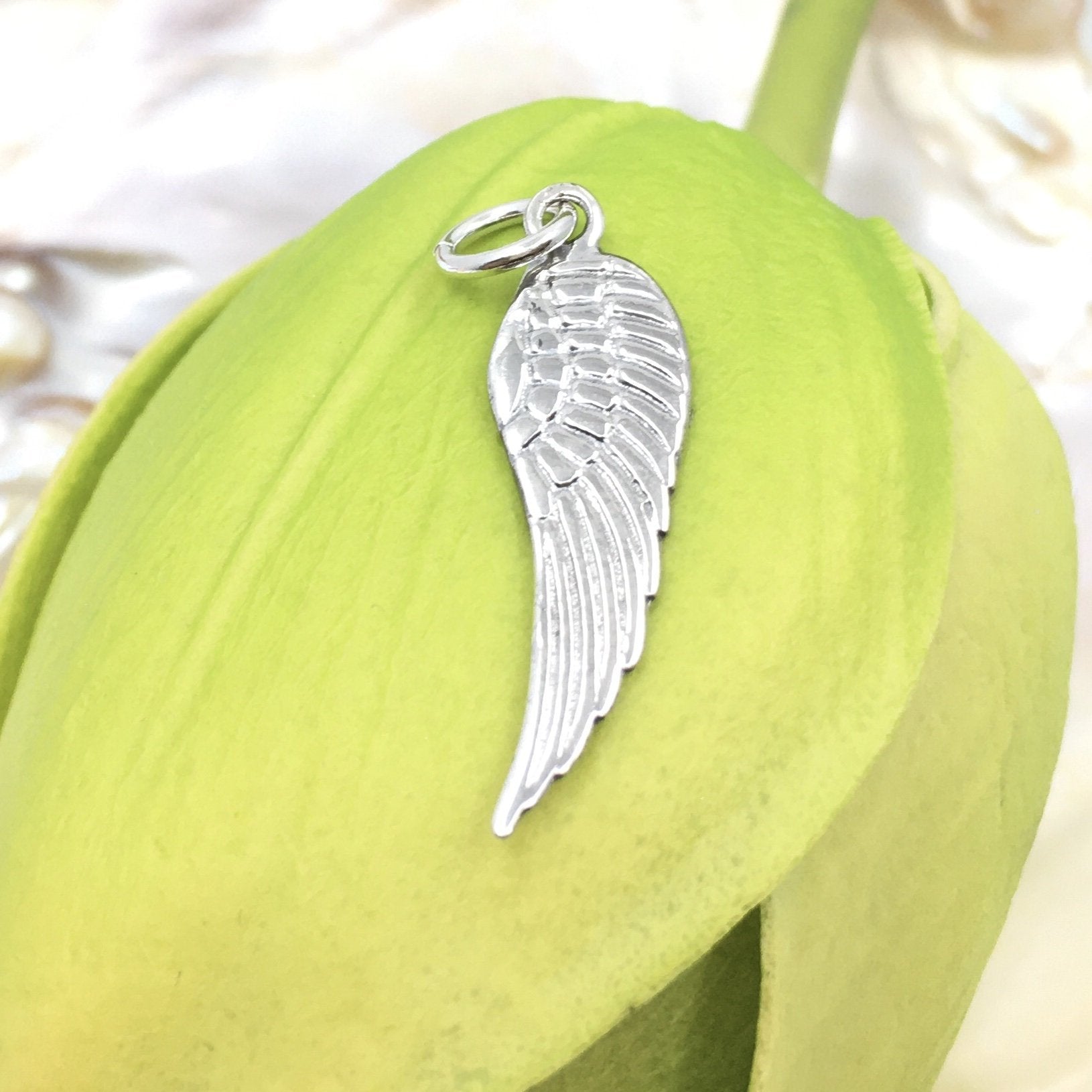 Angel Wings Sterling Silver Flat Charm | Bellaire Wholesale