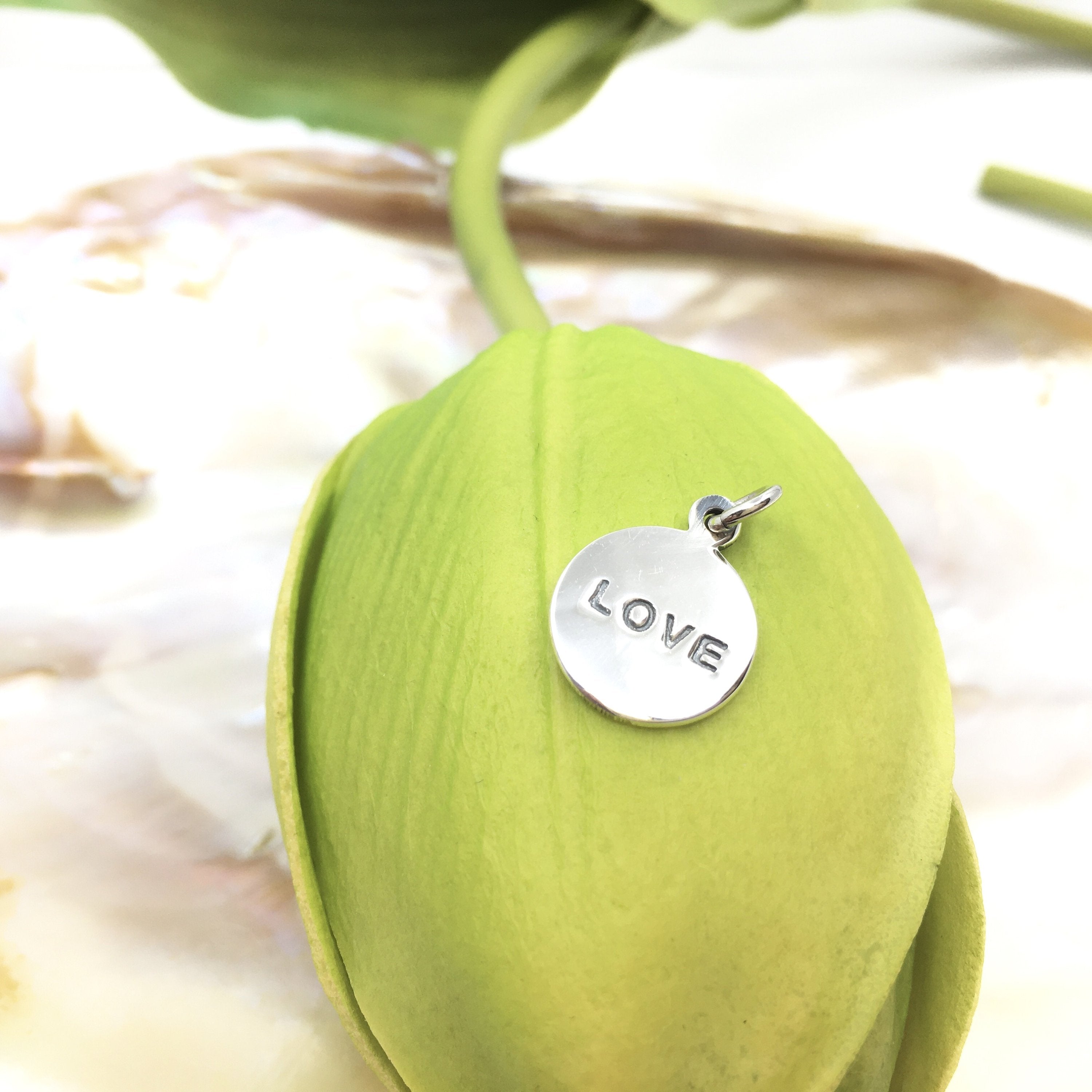 Sterling Silver Love Round Charm | Bellaire Wholesale