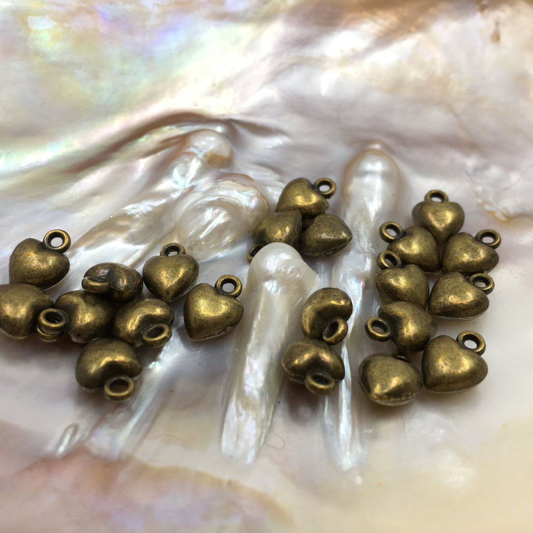 Alloy Heart Charm, Brass Color  | Bellaire Wholesale Etsy