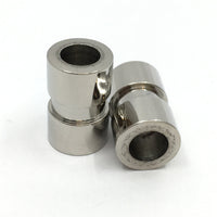 Stainless steel Rhodium Round Cylindrical Beads | Bellaire Wholesale