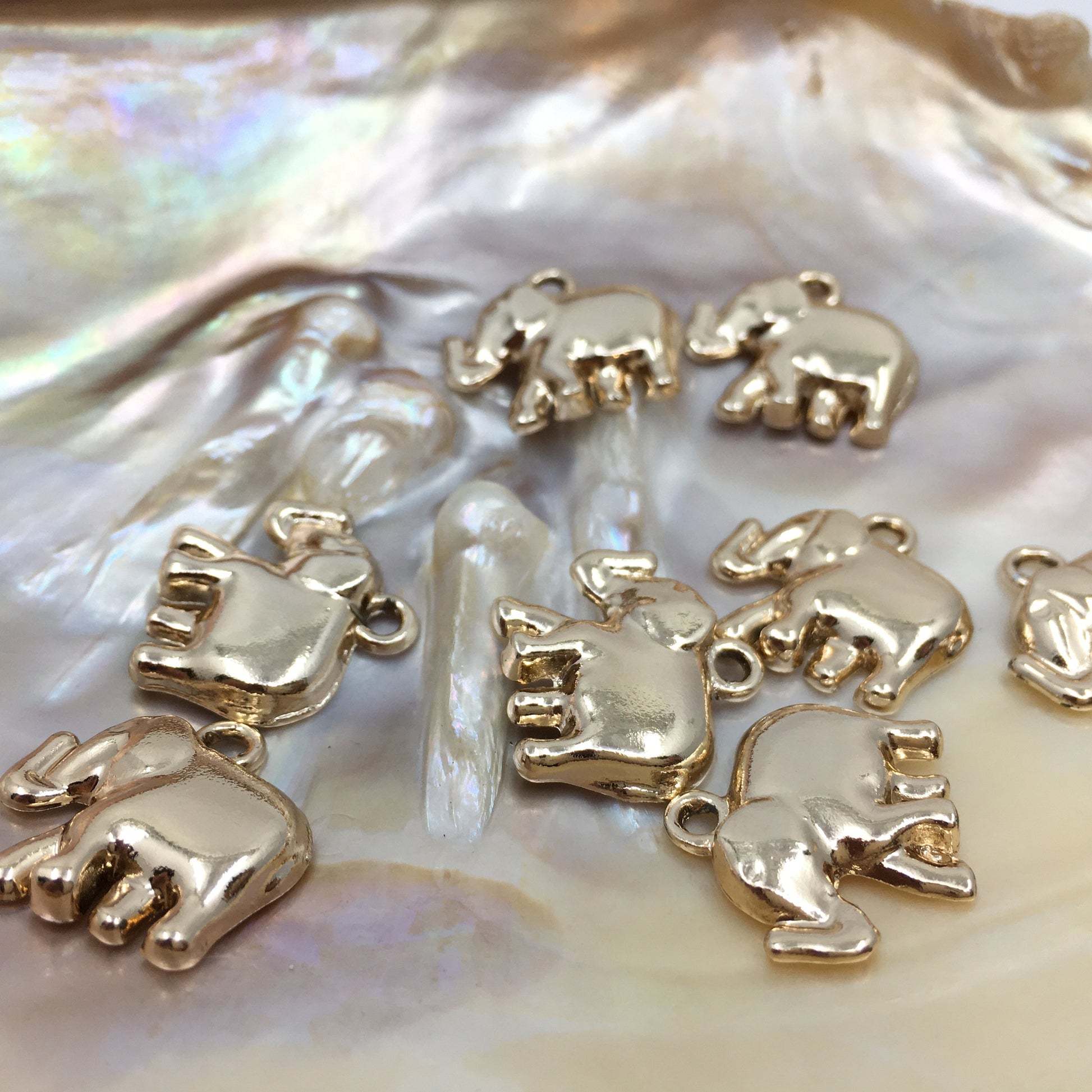8pc Elephant Alloy Connector Charm | Bellaire Wholesale 