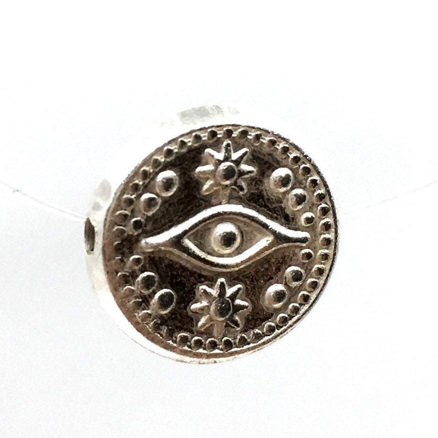 Sterling Silver Evil Eye Bead double sided | Bellaire Wholesale