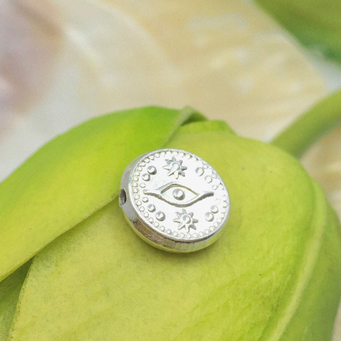 Sterling Silver Evil Eye Bead double sided | Bellaire Wholesale