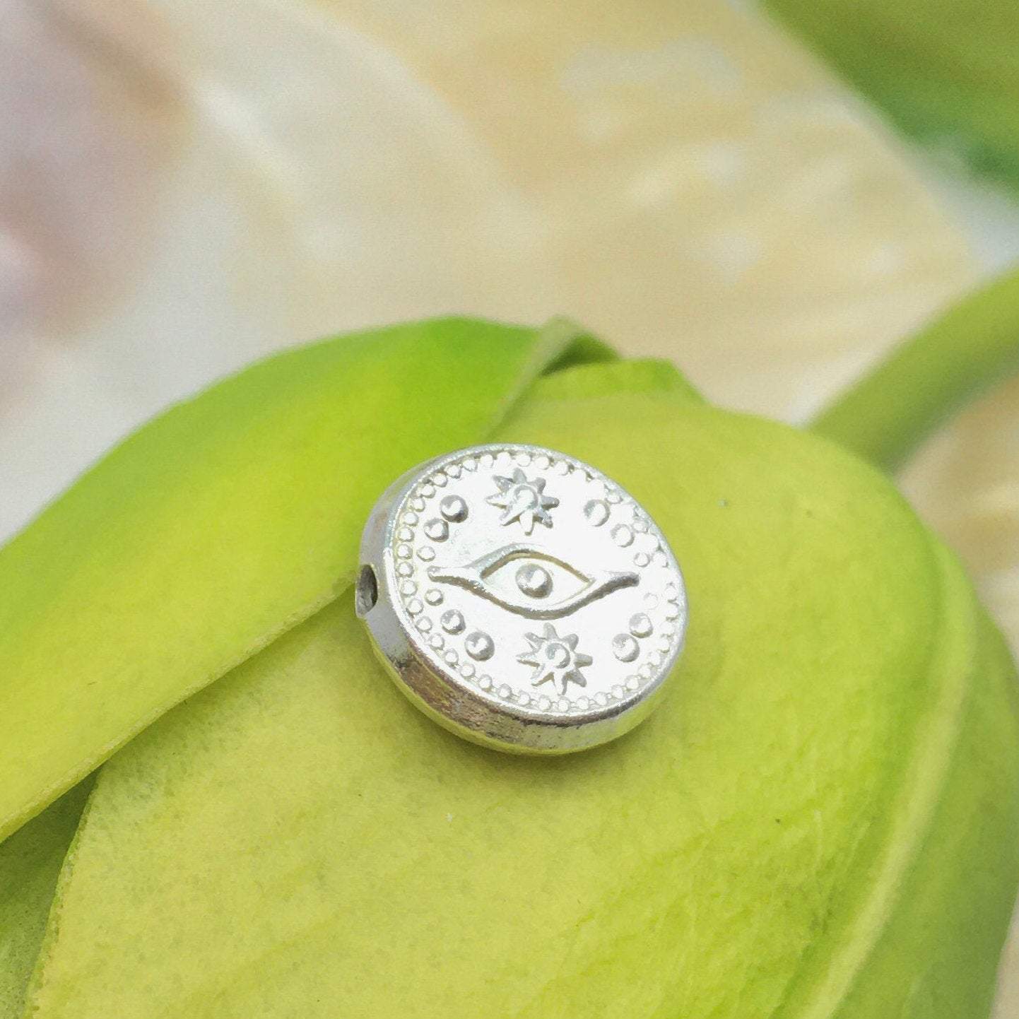 Sterling Silver Evil Eye Bead double sided | Bellaire Wholesale