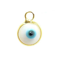 Gold Blue and White Evil Eye Charm | Bellaire Wholesale