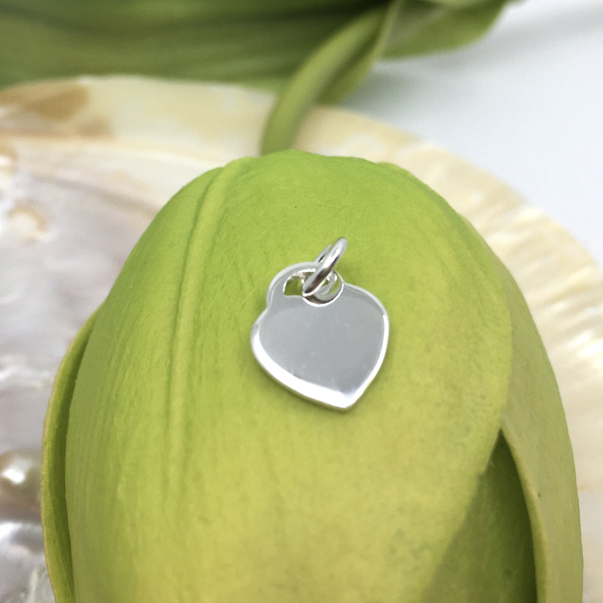 Sterling Silver Heart Charm with loop | Bellaire Wholesale