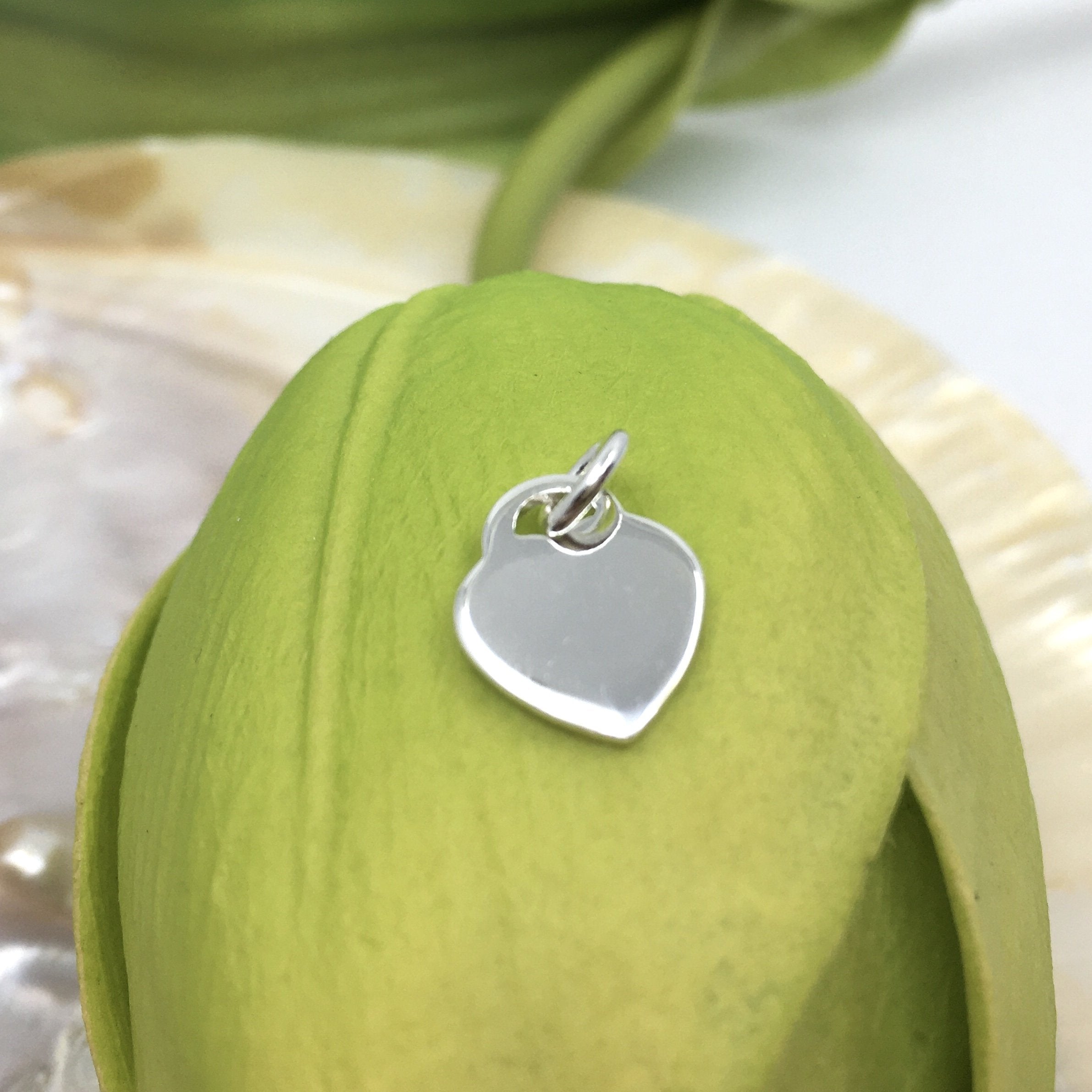 Sterling Silver Heart Charm with loop | Bellaire Wholesale