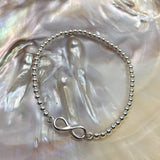 Silver Stretchy Bracelet Infinity Connector | Bellaire Wholesale