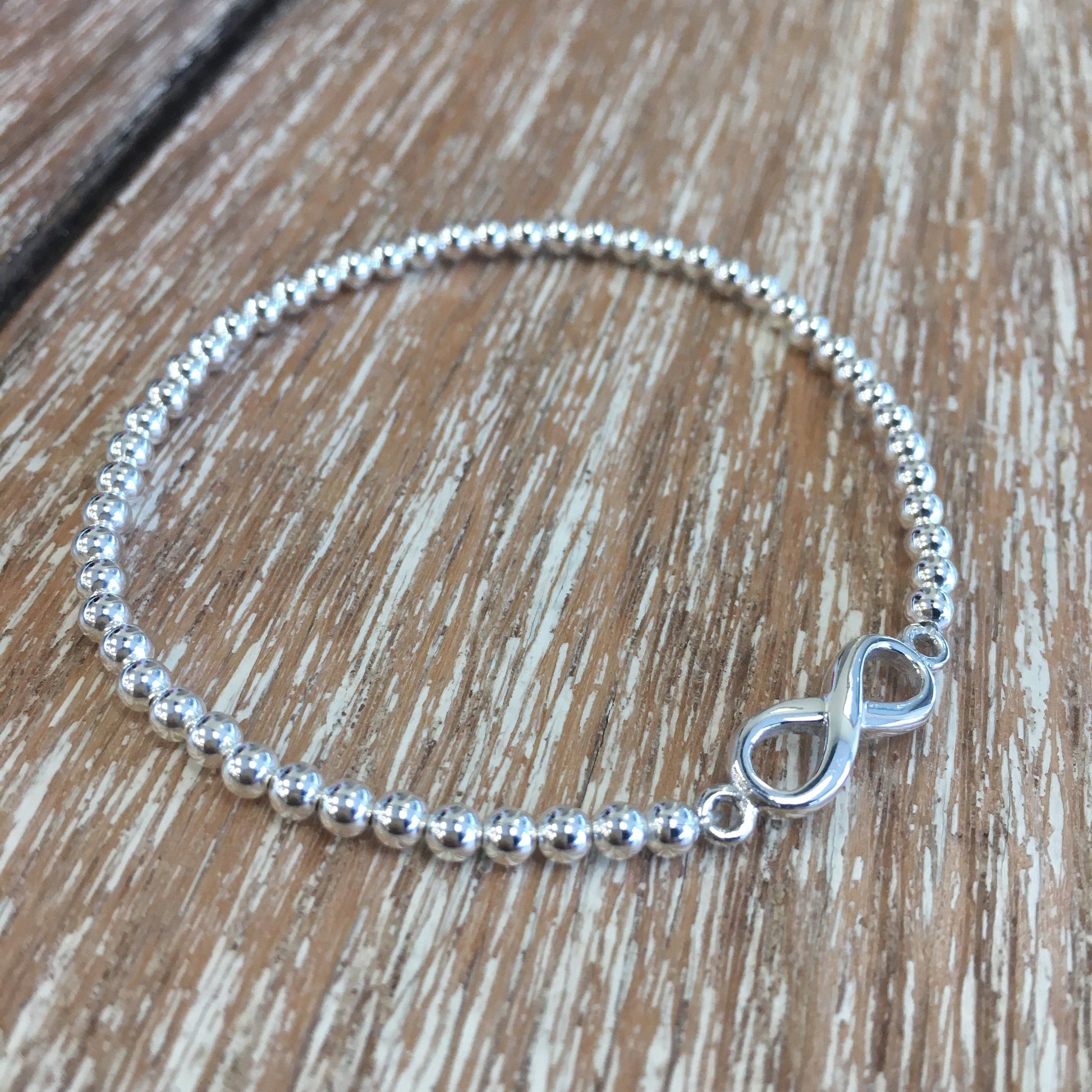 Silver Stretchy Bracelet Infinity Connector | Bellaire Wholesale