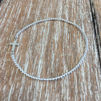 Silver Stretchy Bracelet Cross Connector | Bellaire Wholesale