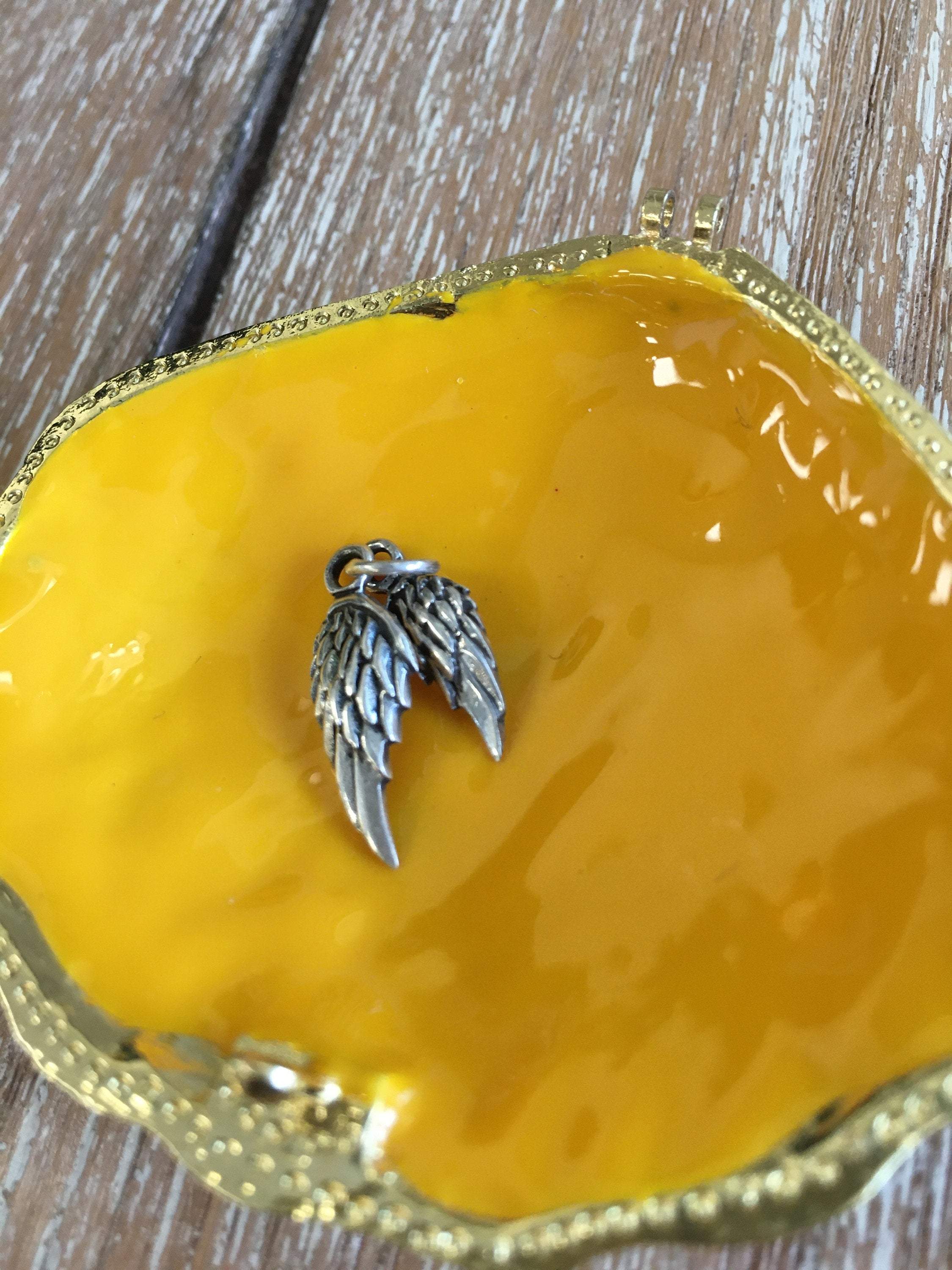Angel Wings Sterling Silver 3D 2pc Charm | Bellaire Wholesale