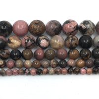 Rhodonite Beads, Natural Stone | Bellaire Wholesale