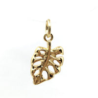 Monstera leaf Brass Charm, Brass, Necklace chain Pendant,