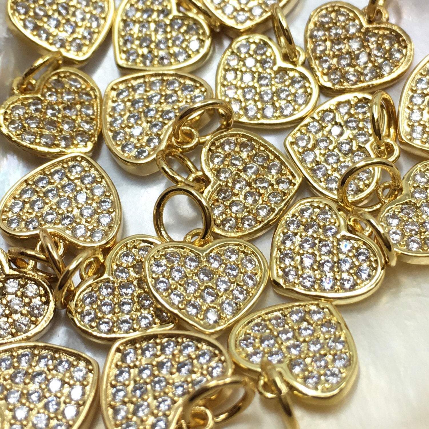 18K Gold Plated Heart Charm | Bellaire Wholesale