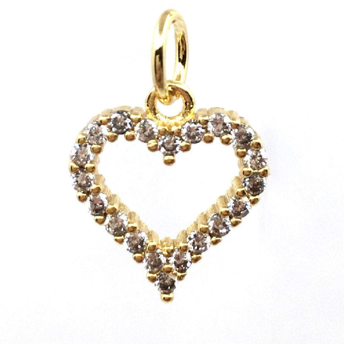 18K Gold Plated Sharp Heart Charm | Bellaire Wholesale