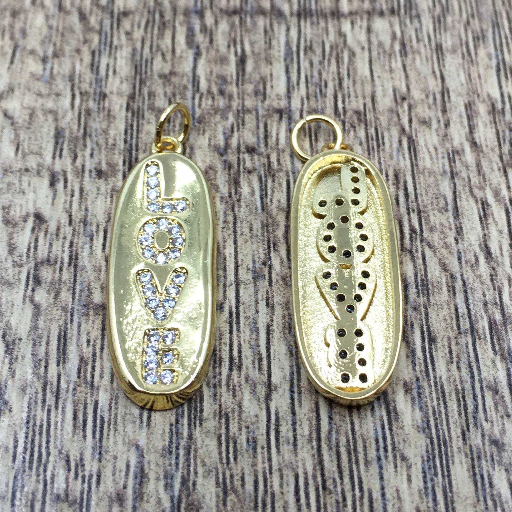 Love Gold Oval Pendant | Bellaire Wholesale