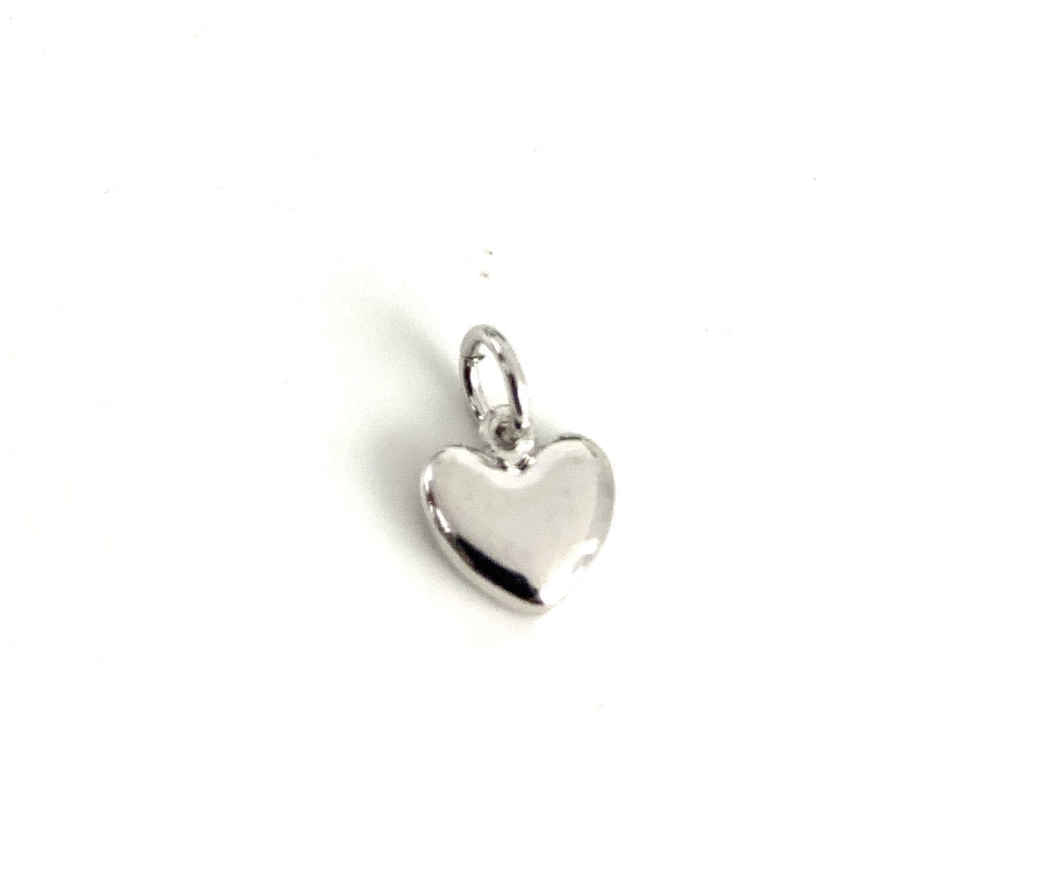 Gold and Rhodium Plated Puffed Heart Charm | Bellaire Wholesale