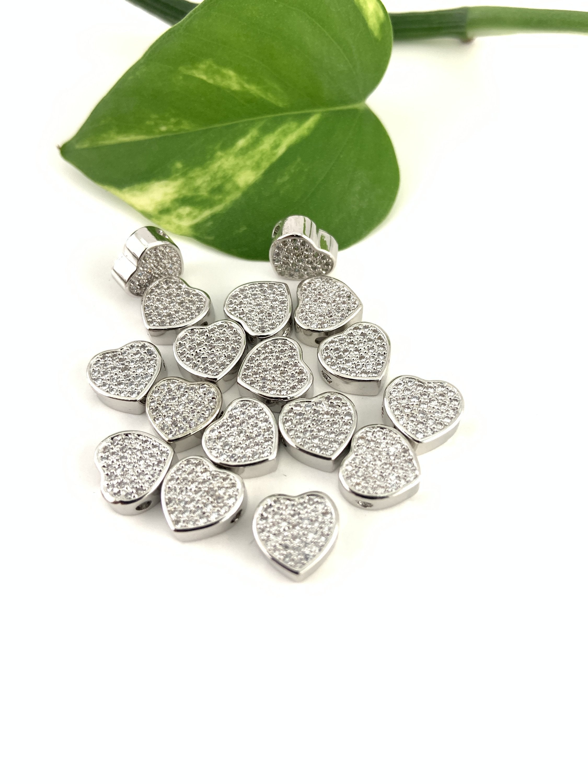 Gold, Rose Gold and Rhodium Heart Bead | Bellaire Wholesale