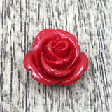 Rose Flower Resin Bead, Pack of 10 | Bellaire Wholesale