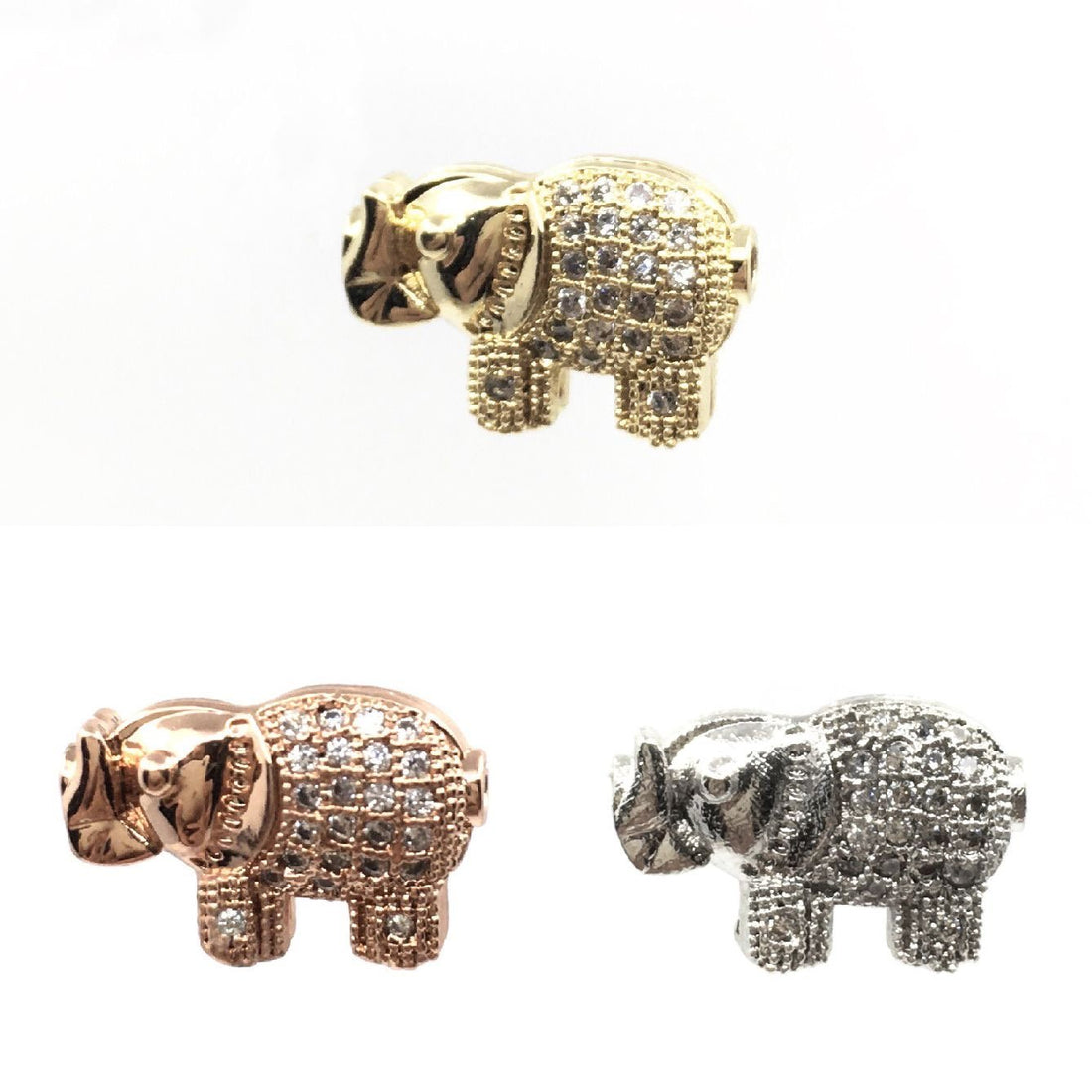 Elephant Bead with Cubic Zirconia | Bellaire Wholesale
