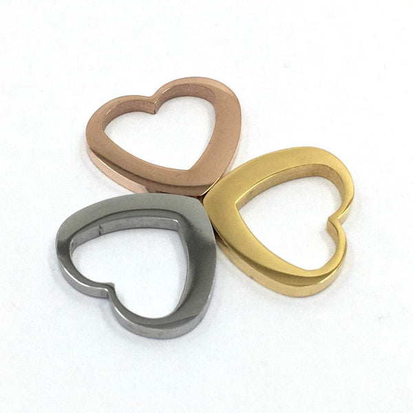 18K Gold Plated Free Flow Heart Bead | Bellaire Wholesale