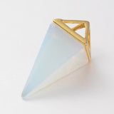 Opal Lite With Gold Top,  Natural Stone Pendant