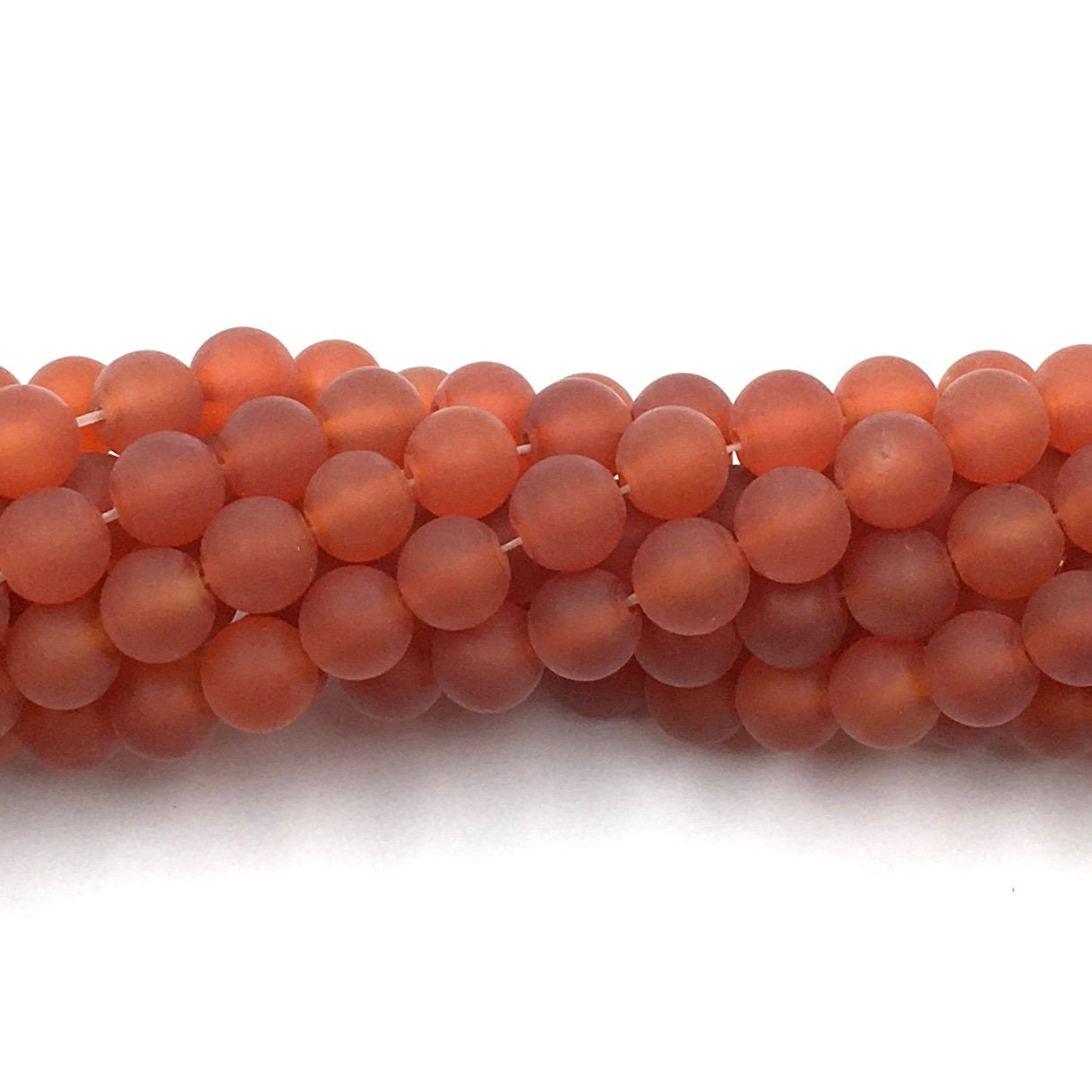 Frosted Orange Matte Agate Beads | Bellaire Wholesale
